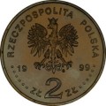 Polska: moneta ze stopu Nordic Gold: 2 zł / 1999 r. - 500. rocznica urodzin Jana Łaskiego  .   
Sklep Numizmatyczny www.km12.pl