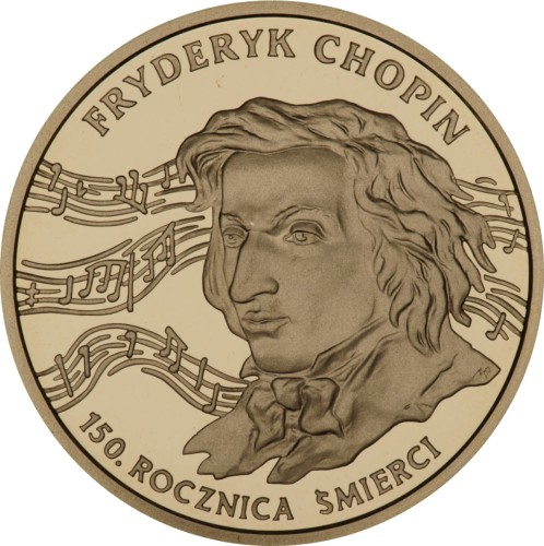 Polska: moneta ze stopu Nordic Gold: 2 zł / 1999 r. - 150. rocznica śmierci Fryderyka Chopina  .  
Sklep Numizmatyczny www.km12.pl