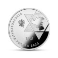 POLSKA: srebrna moneta kolekcjonerska: 10 zł / 2023 r. - 80. rocznica wybuchu powstania w getcie warszawskim.   Sklep Numizmatyczny,  Warszawa  www.km12.pl