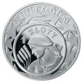 Polska: srebrna moneta kolekcjonerska:  10 zł / 2004 r. - Dzieje złotego: Dziewczyna z warkoczem (1 zł  z 1924 r).        Sklep Numizmatyczny, Warszawa www.km12.pl