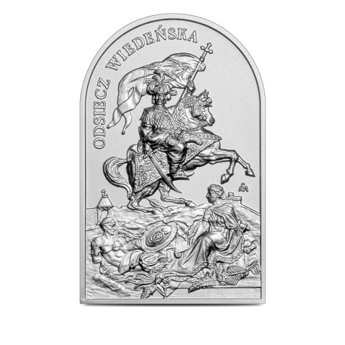 Srebrna moneta kolekcjonerska:  50 zł / 2023 r. - Odsiecz wiedeńska.   Sklep Numizmatyczny:    
www.km12.pl