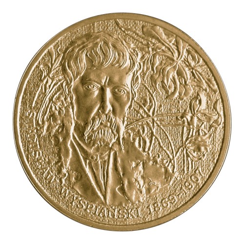 Polska: moneta ze stopu Nordic Gold: 2 zł / 2004 r. - Polscy malarze XIX/XX w: Stanisław Wyspiański (1869-1907).        Sklep Numizmatyczny, Warszawa   www.km12.pl