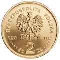 Polska: moneta ze stopu Nordic Gold: 2 zł / 2010 r.  - 65. rocznica oswobodzenia KL Auschwitz-Birkenau.       
 Sklep Numizmatyczny, Warszawa  www.km12.pl