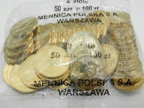 Polska: woreczek monet ze stopu Nordic Gold: 2 zł / 2014 r. - Kanonizacja Jana Pawła II – 27 IV 2014. Sklep Numizmatyczny, Warszawa www.km12.pl