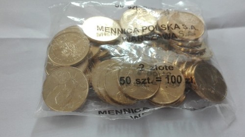 Polska: woreczek monet ze stopu Nordic Gold:  2 zł / 2014 r. - 100. rocznica urodzin Jana Karskiego. Sklep Numizmatyczny  www.km12.pl