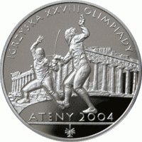 Moneta srebrna 10 zł / 2004 – Igrzyska XXVIII Olimpiady – Ateny 2004.    Sklep Numizmatyczny, Warszawa:  www.km12.pl