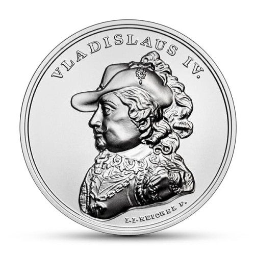 POLSKA: srebrna moneta kolekcjonerska. 50 zł / 2020 r. z serii: Skarby Stanisława Augusta - Władysław IV Waza (1632-1648).  Sklep Numizmatyczny, Warszawa: www.km12.pl