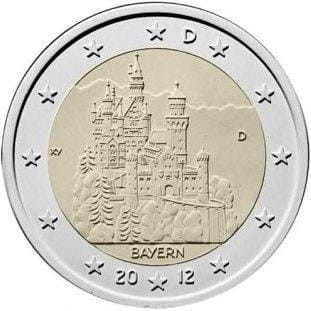 2 Euro 2012 Niemcy Bawaria: Zamek Neuschwanstein 2012
Sklep Numizmatyczny, Warszawa: www.km12.pl