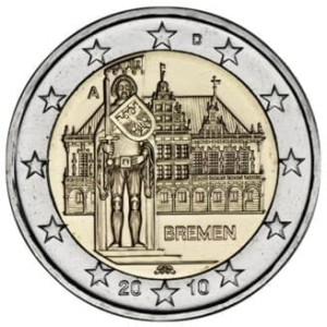 2 Euro 2010 NIEMCY Brema Ratusz 