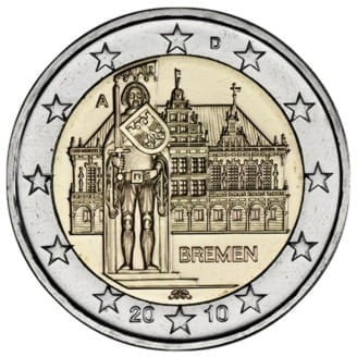 2 Euro 2010 NIEMCY Brema Ratusz  
Sklep Numizmatyczny, Warszawa: www.km12.pl