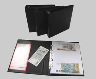 Klaser / album na banknoty - rozmiar A4.   Sklep Numizmatyczny, Warszawa  www.km12.pl