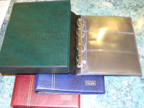 Klaser / album z etui na banknoty - "Fischer".   Sklep Numizmatyczny, Warszawa  www.km12.pl