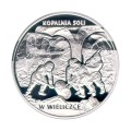 Polska: srebrna moneta kolekcjonerska:  20 zł / 2001 r. - Zabytki kultury materialnej w Polsce: Kopalnia soli w Wieliczce.     Sklep Numizmatyczny, Warszawa: www.km12.pl