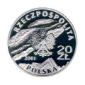 Polska: srebrna moneta kolekcjonerska:  20 zł / 2001 r. - Zabytki kultury materialnej w Polsce: Kopalnia soli w Wieliczce.     Sklep Numizmatyczny, Warszawa: www.km12.pl