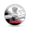 POLSKA: srebrna moneta kolekcjonerska  10 zł / 2025 r. -  45. rocznica powstania NSZZ „Solidarność”.    Warszawa,  Sklep Numizmatyczny:    www.numizmaty.waw.pl