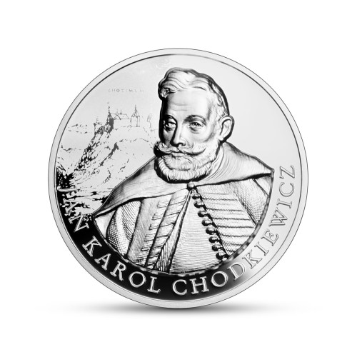 POLSKA: srebrna moneta kolekcjonerska (1 oz)  10 zł / 2025 r. -  Hetmani Rzeczypospolitej – Jan Karol Chodkiewicz.    Warszawa,  Sklep Numizmatyczny:    www.numizmaty.waw.pl