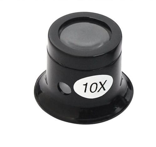 Monokl jubilerski / lupa jubilerska, lupa zegarmistrzowska (10 x).Warszawa ul. Króla Maciusia 12.                                                             www.km12.pl