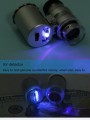 Mini Mikroskop z klipsem - powiększenie: 60 x, 2 x LED + 1 x UV. Warszawa ul. Króla Maciusia 12.                                                          www.km12.pl