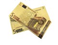 Banknot złocony - replika banknotu 5 Euro. Sklep Numizmatyczny, Warszawa ul. Króla Maciusia 12.      www.km12.pl