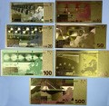 Banknot złocony - replika banknotu 5 Euro. Sklep Numizmatyczny, Warszawa ul. Króla Maciusia 12.      www.km12.pl