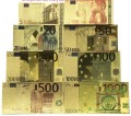 Banknot złocony - replika banknotu 5 Euro. Sklep Numizmatyczny, Warszawa ul. Króla Maciusia 12.      www.km12.pl