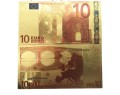 Banknot złocony - replika banknotu 10 Euro. Sklep Numizmatyczny, Warszawa ul. Króla Maciusia 12. www.km12.pl