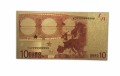 Banknot złocony - replika banknotu 10 Euro. Sklep Numizmatyczny, Warszawa ul. Króla Maciusia 12. www.km12.pl