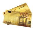 Banknot złocony - replika banknotu 50 Euro. Sklep Numizmatyczny, Warszawa ul. Króla Maciusia 12. www.km12.pl