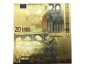 Banknot złocony - replika banknotu 20 Euro. Sklep Numizmatyczny, Warszawa ul. Króla Maciusia 12. www.km12.pl