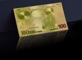 Banknot złocony - replika banknotu 100 Euro. Sklep Numizmatyczny, Warszawa ul. Króla Maciusia 12. www.km12.pl