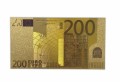 Banknot złocony - replika banknotu 200 Euro. Sklep Numizmatyczny, Warszawa ul. Króla Maciusia 12. www.km12.pl