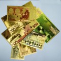Banknot złocony - replika banknotu 200 Euro. Sklep Numizmatyczny, Warszawa ul. Króla Maciusia 12. www.km12.pl