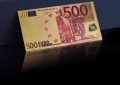 Banknot złocony - replika banknotu 500 Euro. Sklep Numizmatyczny, Warszawa ul. Króla Maciusia 12. www.km12.pl