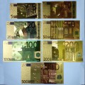 Banknot złocony - replika banknotu 500 Euro. Sklep Numizmatyczny, Warszawa ul. Króla Maciusia 12. www.km12.pl