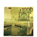 Banknot złocony, kolorowany: 1000 Euro