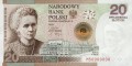 Banknot 20 zł /2011 r. - Maria Skłodowska-Curie - 100. rocznica przyznania Nagrody Nobla w dziedzinie chemii.
Sklep Numizmatyczny, Warszawa ul. Króla Maciusia 12.  www.km12.pl